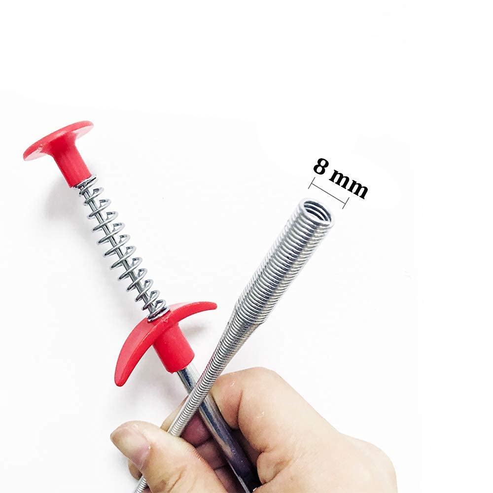 TLBS Metal Wire Brush Hand Kitchen Sink Cleaning Hook Sewer Dredging Device Spring Pipe Hair Dredging Tool