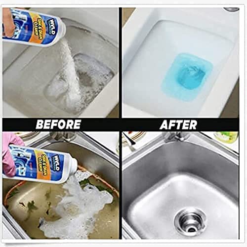 TLBS Powerful Sink and Drain Cleaner, Portable Powder Cleaning Tool Super Clog Remover Chemical Powder Agent for Kitchen Toilet Pipe Dredging