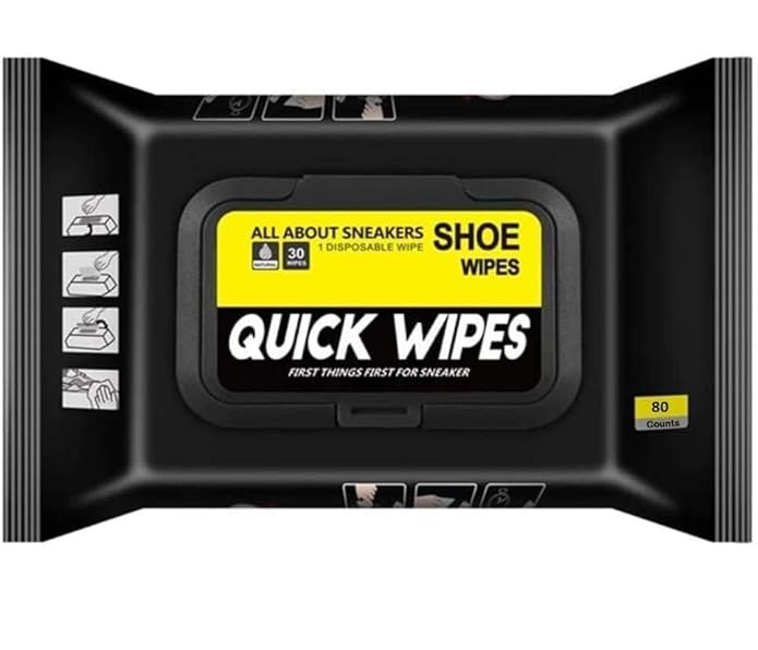 Shoe Cleaner Wipes 80 Pcs Best Quickly Remove Dirt & Stains - These Disposable Shoe Cleaning Wipes