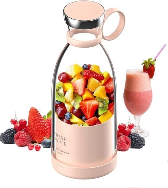 USB Rechargeable Mini Juicer Blender, Electric Juicer Bottle Blender Mixer Grinder, Personal Size Blender for Juices, Shakes and Smoothies, Fruit Juicer Machine