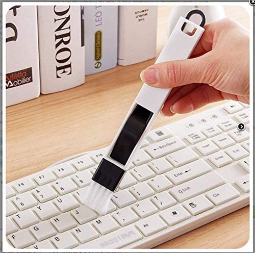 2 in 1 Multi Function Plastic Window Slot Keyboard Wardrobe Dust Removal Cleaning Brush