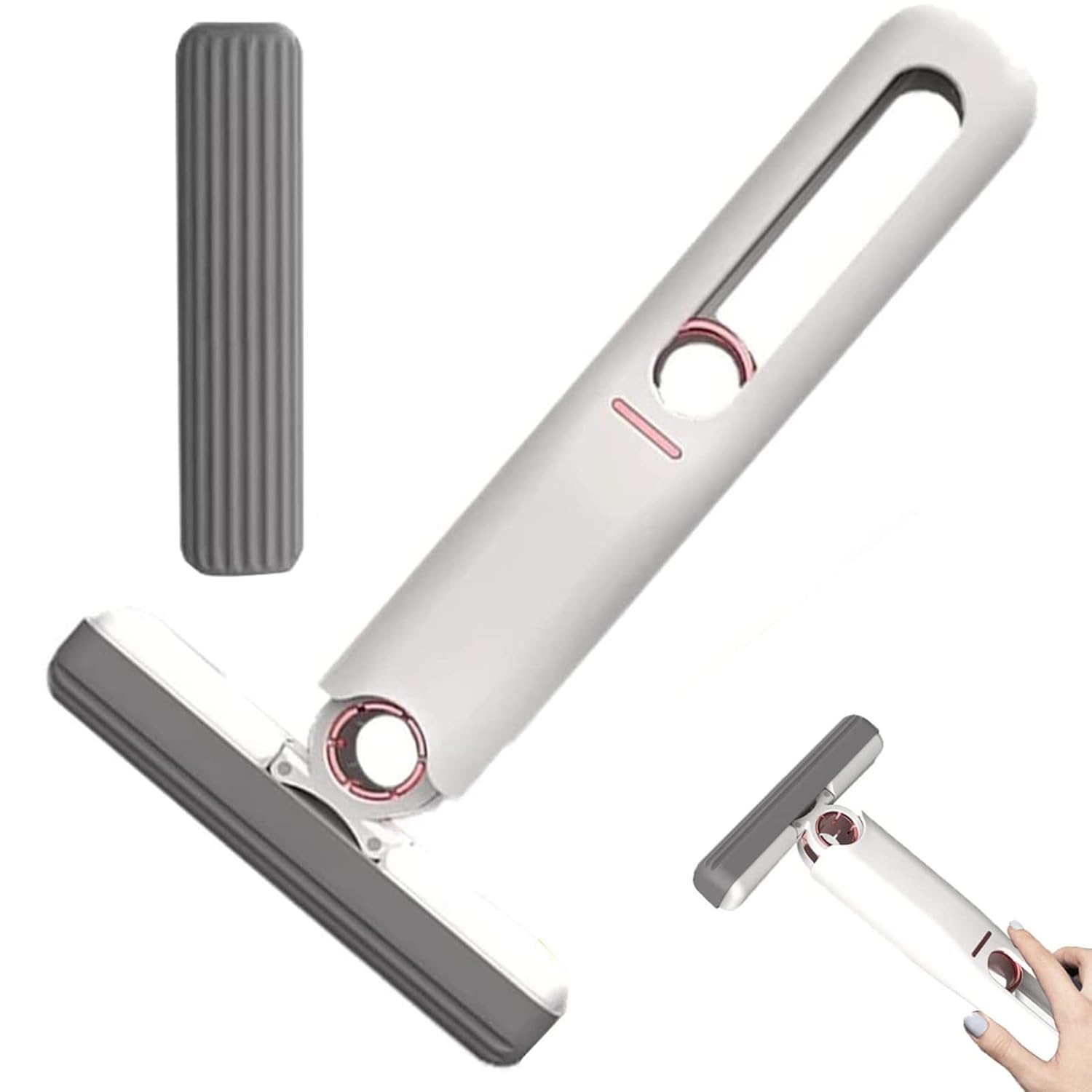 TLBS Portable Self-Squeeze Mini Mop, Hand Free Squeeze Mop, Self-Cleaning Mini Mop