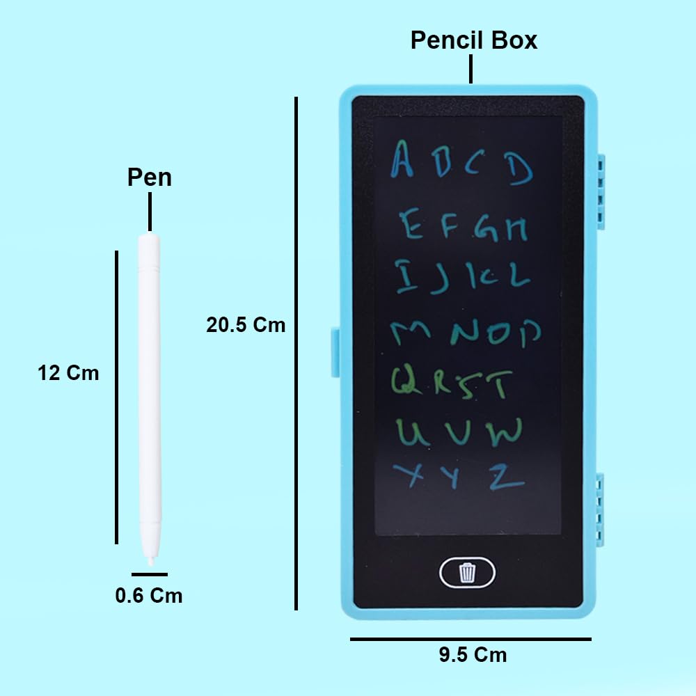 Magical Unique Pencil Box with LCD Screen Writing Pen with Erase Button and Birthday Party Return Gift, Pencil Box for Kids
