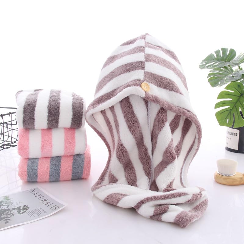 Hair Towel Wrap Absorbent Towel Hair-Drying Bathrobe Microfiber Bath Towel Hair Dry Cap Salon Towel