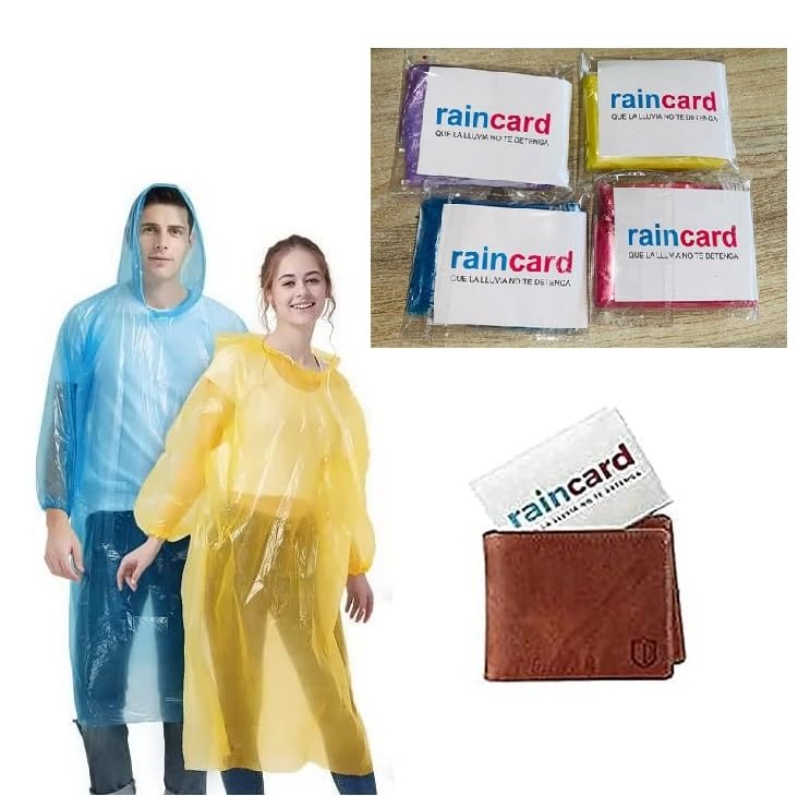 Rain Card for Emergency Use | Waterproof Rain with Smallest Pocket Size| Easy to Carry