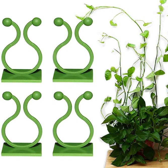 Tree Clip Plant Wall Climbing Fixing Clips, Reusable Self Adhesive Plant Support Garden Twist Clips (30 PCS)