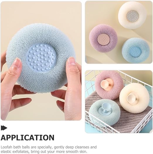 Loofah Bath Sponge Body Scrubber Mesh for Men Women Exfoliating Bath Sponge Cleaning Brush for Body