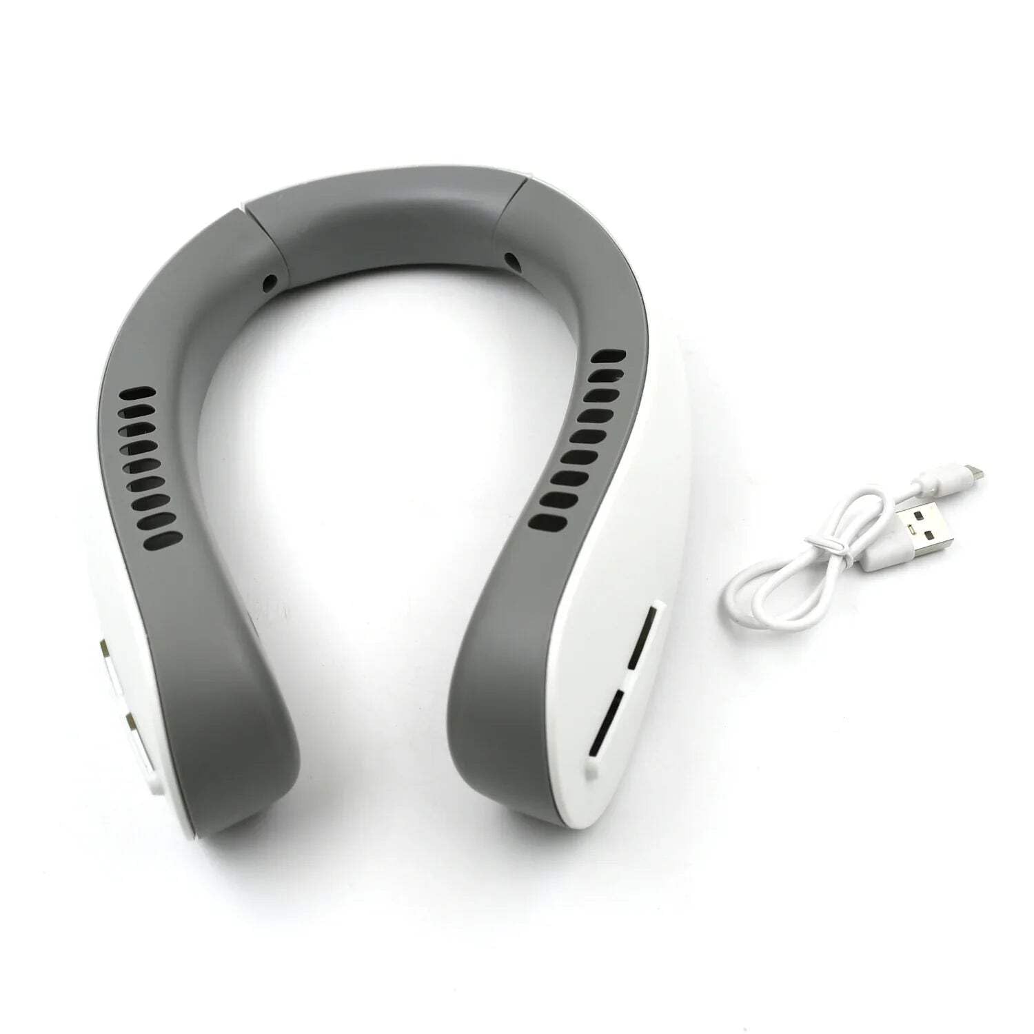 TLBS Neck Fan, Hands Free Wearable Bladeless Fan, Ultra Light Rechargeable Mini USB Fan for Travel/Home