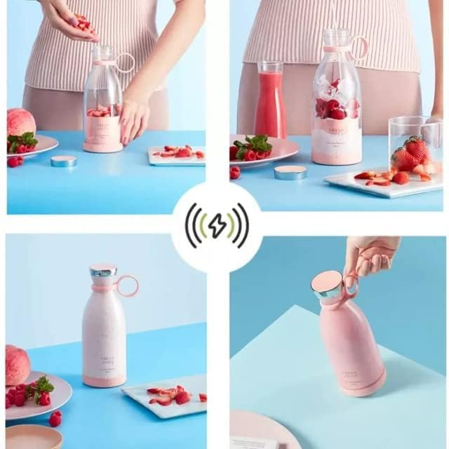 USB Rechargeable Mini Juicer Blender, Electric Juicer Bottle Blender Mixer Grinder, Personal Size Blender for Juices, Shakes and Smoothies, Fruit Juicer Machine