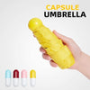 Capsule umbrella windproof 4 folding UV for travel and car multi color