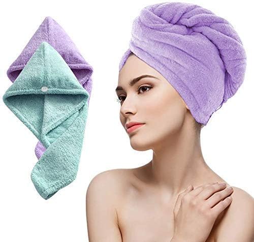 TLBS Hair Towel Wrap Absorbent Towel Hair-Drying Bathrobe Microfiber Bath Towel Hair Dry Cap Salon Towel