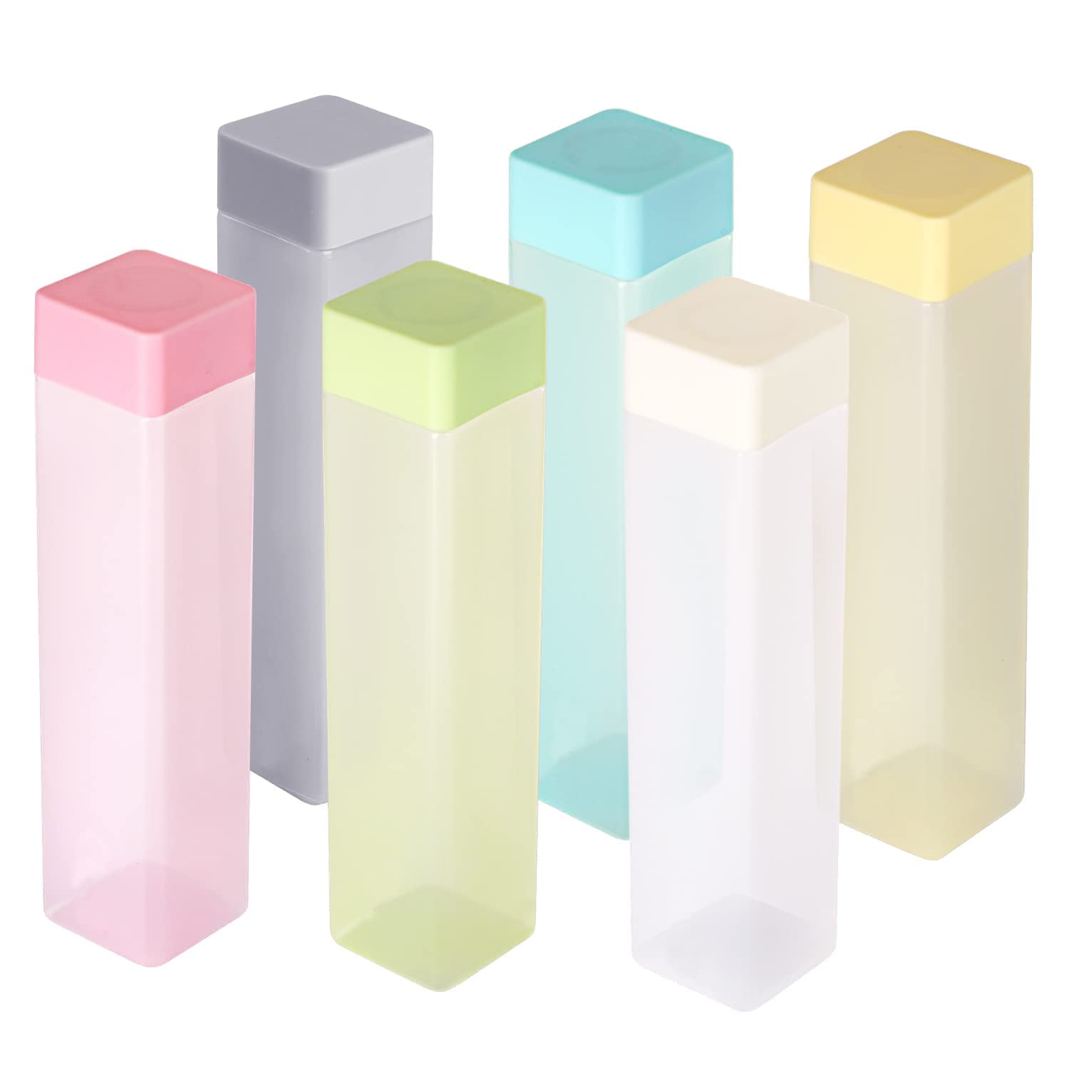 Square Water Bottle Gift Set (6 pieces) (Multicolour)