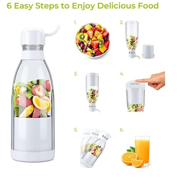 USB Rechargeable Mini Juicer Blender, Electric Juicer Bottle Blender Mixer Grinder, Personal Size Blender for Juices, Shakes and Smoothies, Fruit Juicer Machine