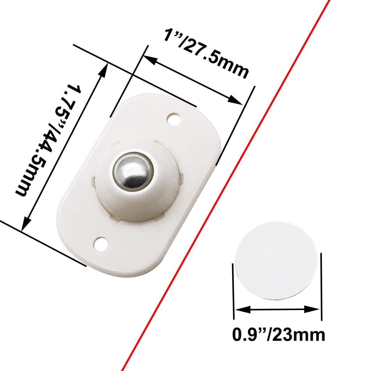 TLBS 4Pcs Self Adhesive Mini Swivel Casters Wheels,Universal Wheels at The Bottom of The Storage Box, Swivel Caster Wheels 360 Degree Rotation Pulley for Furniture Various Storage Boxes