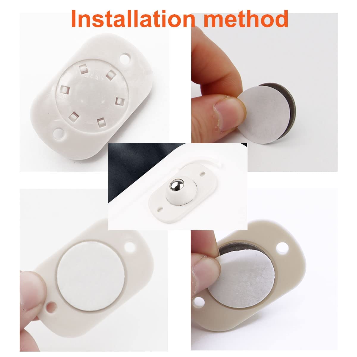 TLBS 4Pcs Self Adhesive Mini Swivel Casters Wheels,Universal Wheels at The Bottom of The Storage Box, Swivel Caster Wheels 360 Degree Rotation Pulley for Furniture Various Storage Boxes