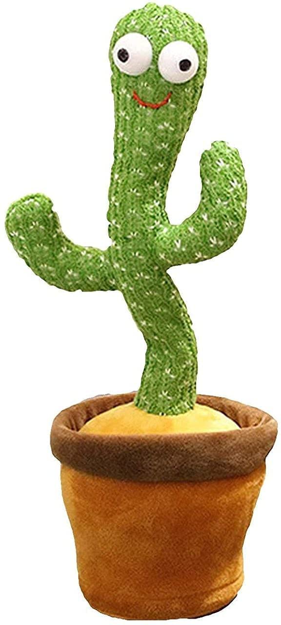 Dancing Cactus Toy for Babies Talking, Speaking, Recording | Repeat What You Say | Singing Electronic Pet for Toddlers | Swing and Sing Toy-Charger Cactus Toy Plant..