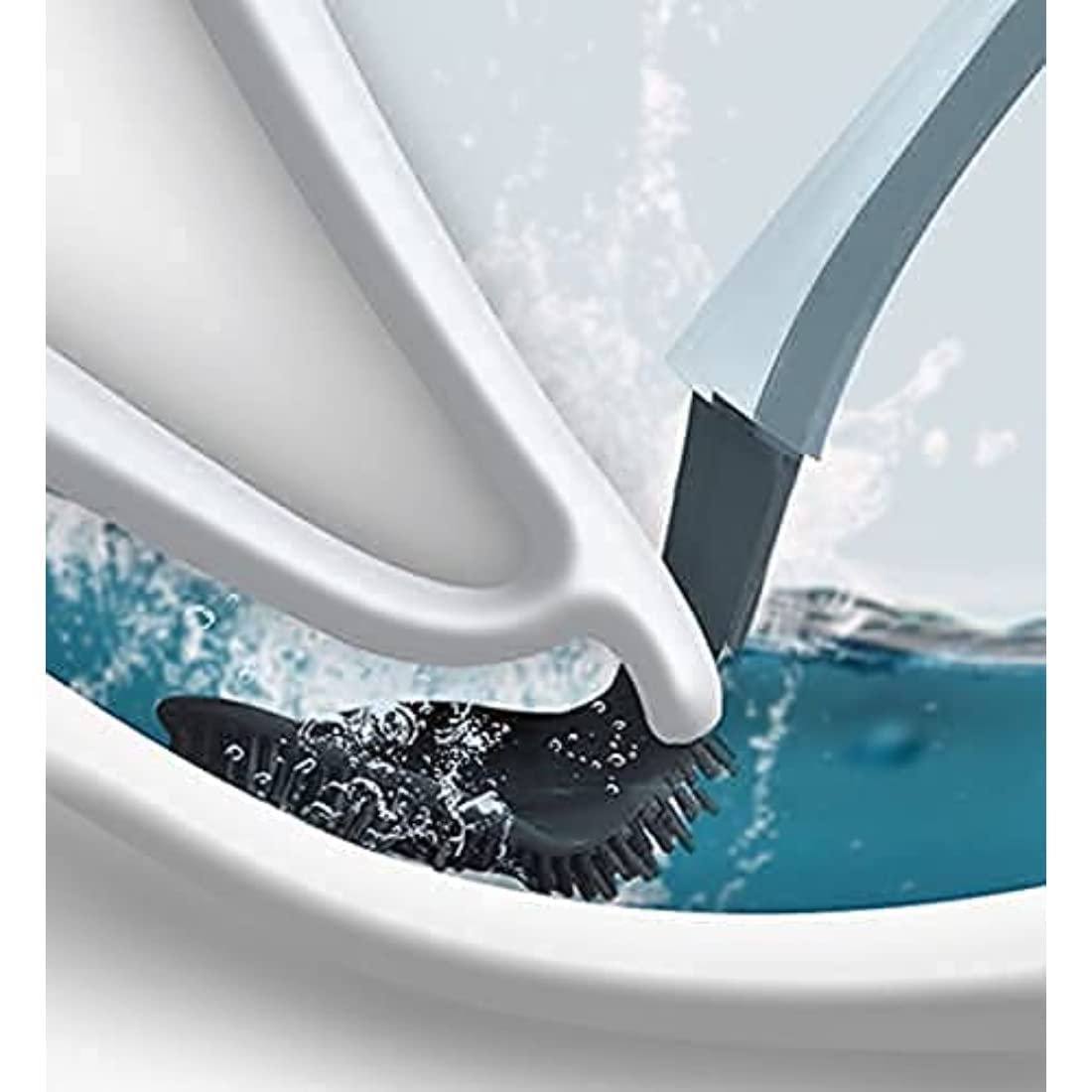 TLBS Golf Toilet Cleaner Brush with Holder & Magic Sticker , Slim Holder Anti-drip