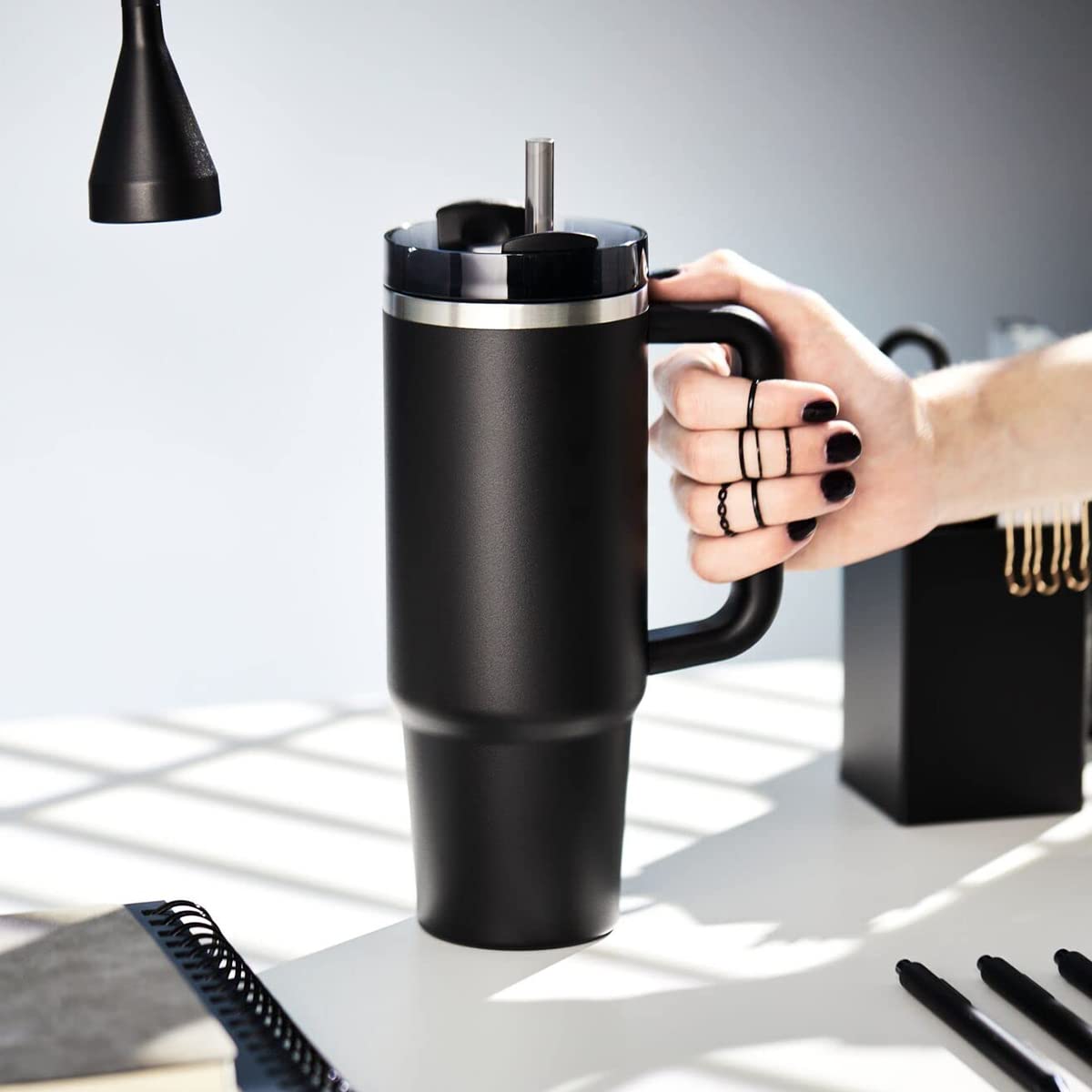 HOT Stainless Steel Tumbler Bottle 1200ml with Lid, Straw & Handle – Double Insulated, Leakproof Cold Drinks (Multicolor)