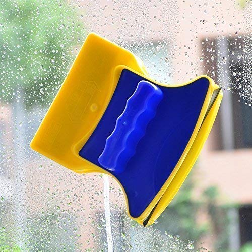 Window Cleaner Double-Side Glazed Two Sided Glass Cleaner Wiper with 2 Extra Cleaning Cotton Cleaner Squeegee Washing Equipment