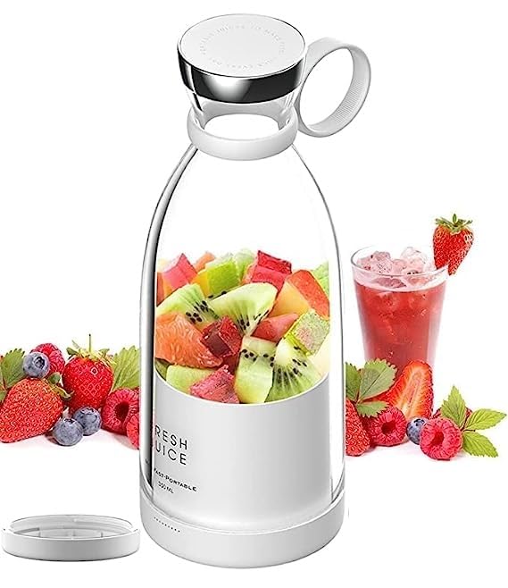 USB Rechargeable Mini Juicer Blender, Electric Juicer Bottle Blender Mixer Grinder, Personal Size Blender for Juices, Shakes and Smoothies, Fruit Juicer Machine