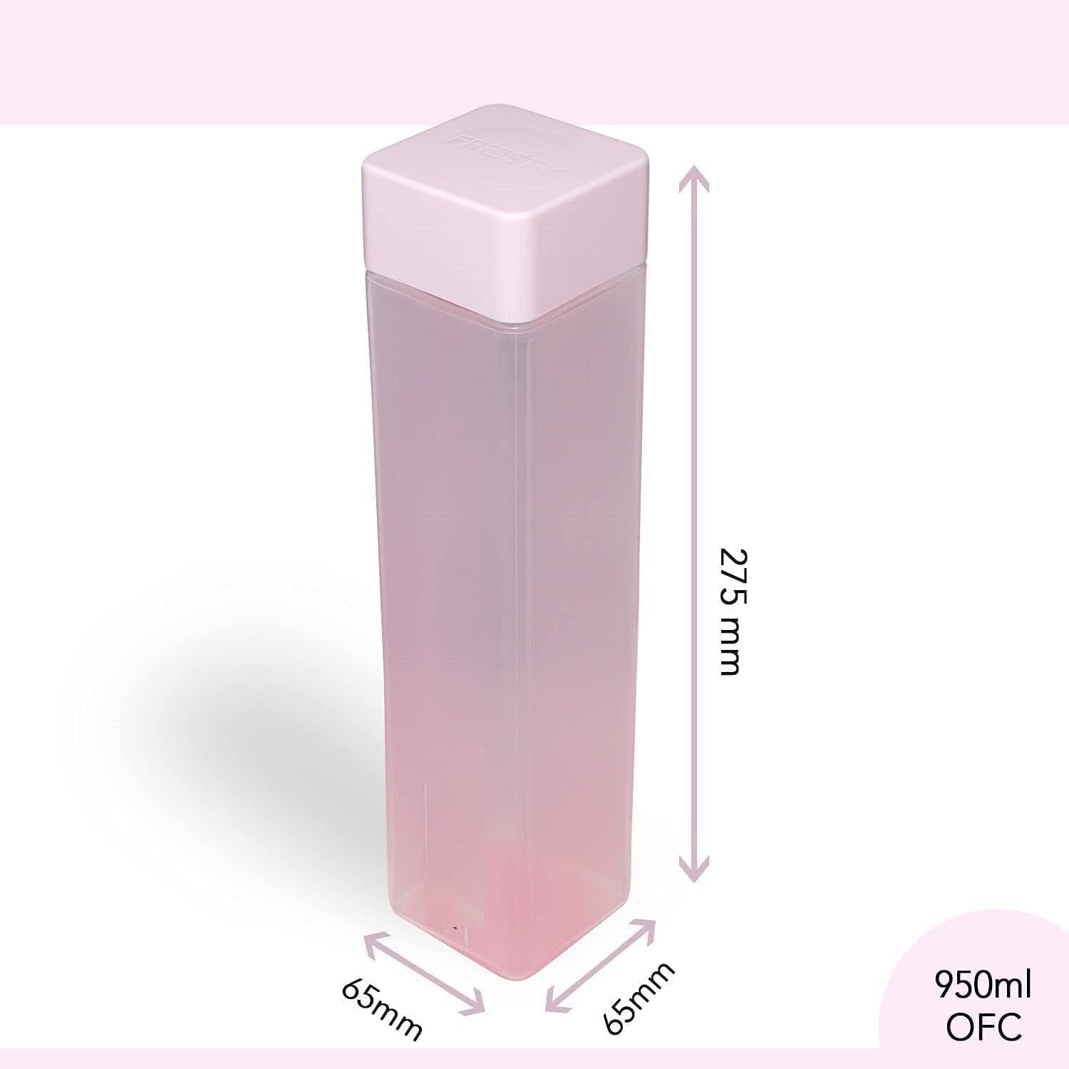 TLBS Square Water Bottle Gift Set (6 pieces) (Multicolour)