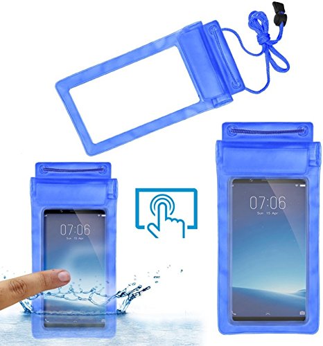 Waterproof Sealed Transparent Mobile Bag Cover for Protection in rain & Swimming Fits for Any Android Universal Size Mobile Phone Multicolored