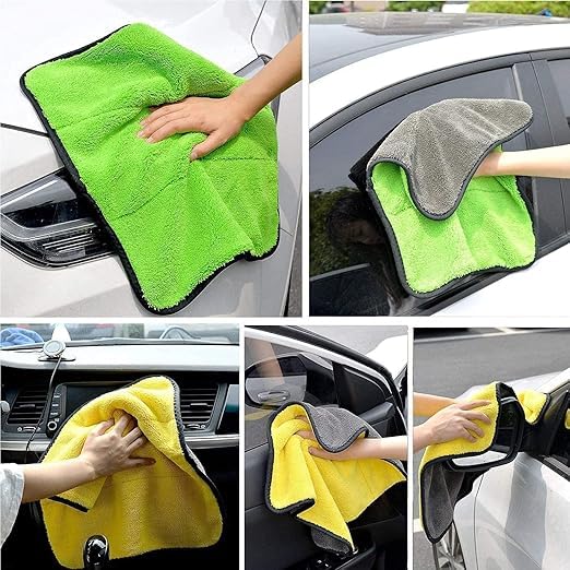 TLBS Microfiber Cloth for Car and Bike Cleaning | 40x30 cm | 600 GSM | Multipurpose Kitchen and Car Accessories | Ultra Absorbent Polishing and Detailing Cloth