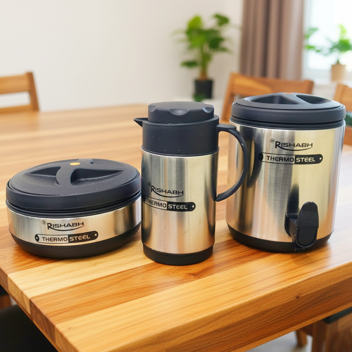 Rishabh Thermosteel Taj Set of 3pc