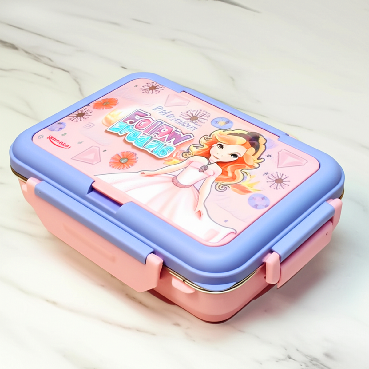 Rishabh Steel Brunch 2 Delight Lunchbox With Spoons for School and Office