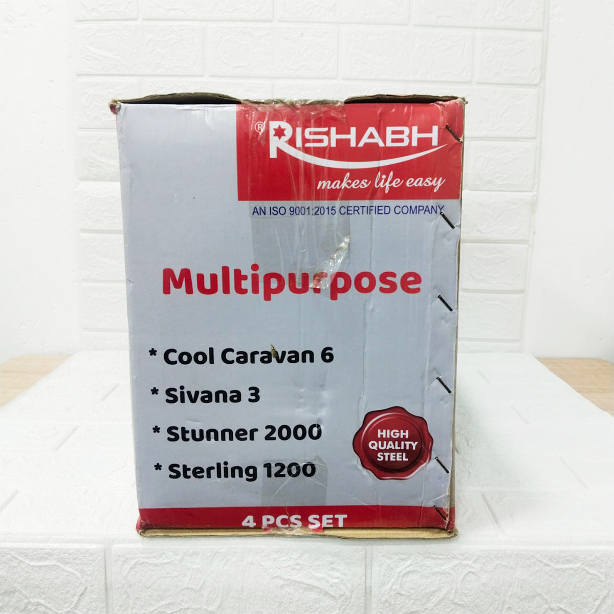 Rishabh Big Multipurpose Thermo-Steel 4-Piece Set - Insulated Water Jug, Casserole, Tea Pot, and Lunch Box