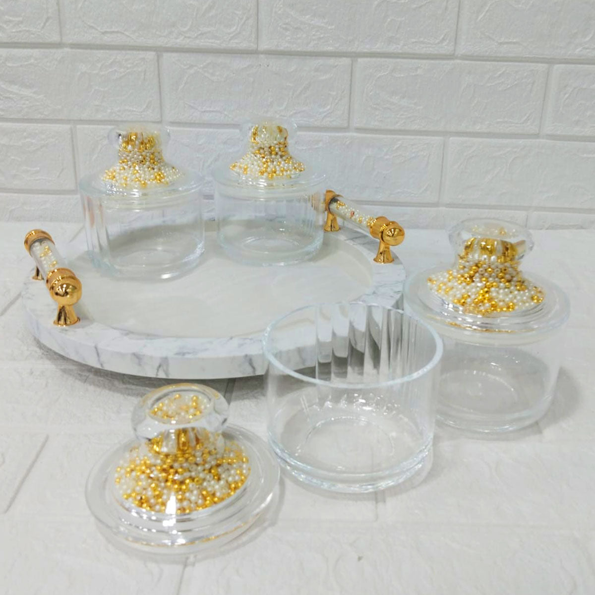 Rishabh Super Rado Multipurpose 4 Jar Set with 360° Revolving Tray