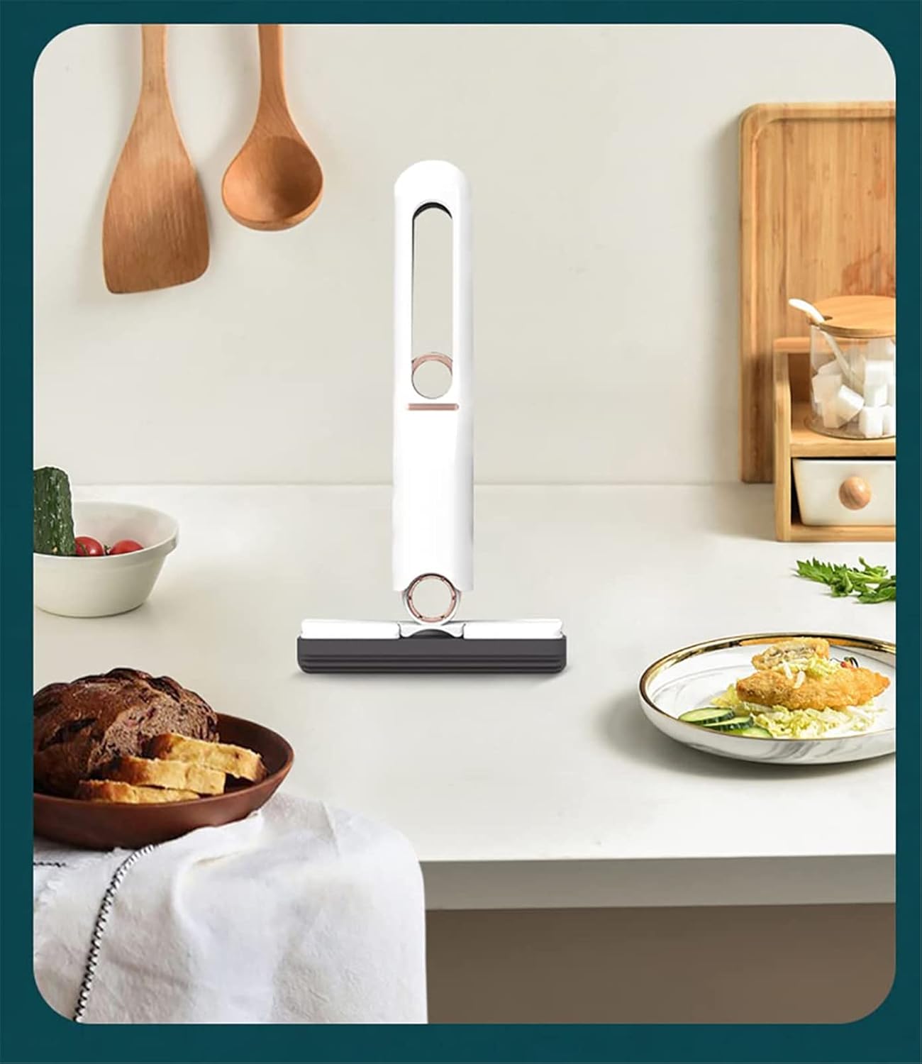 TLBS Portable Self-Squeeze Mini Mop, Hand Free Squeeze Mop, Self-Cleaning Mini Mop