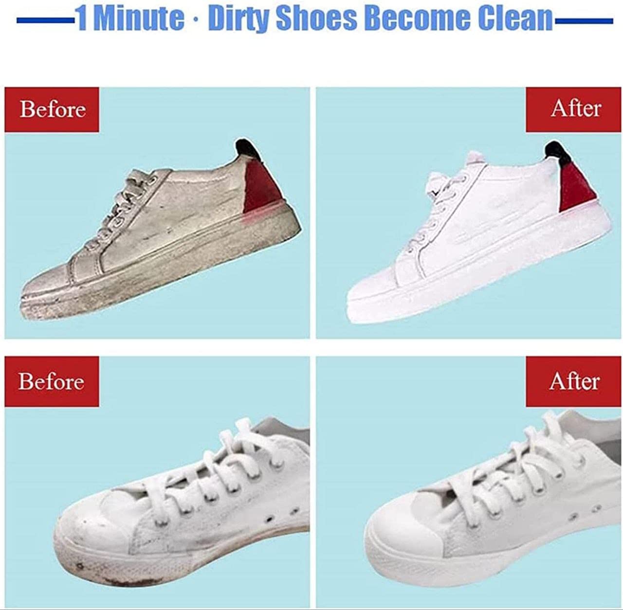 White Shoe Cleaning Cream, Stain Cleansing Cream for Shoe, Re-Color and Polish Smooth Leather Shoes and Boots, Sneaker Cleaner White Shoes 260 grm