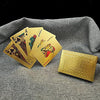 Gold Plated Poker Playing Cards, Classic PVC Poker Table Cards for Adults