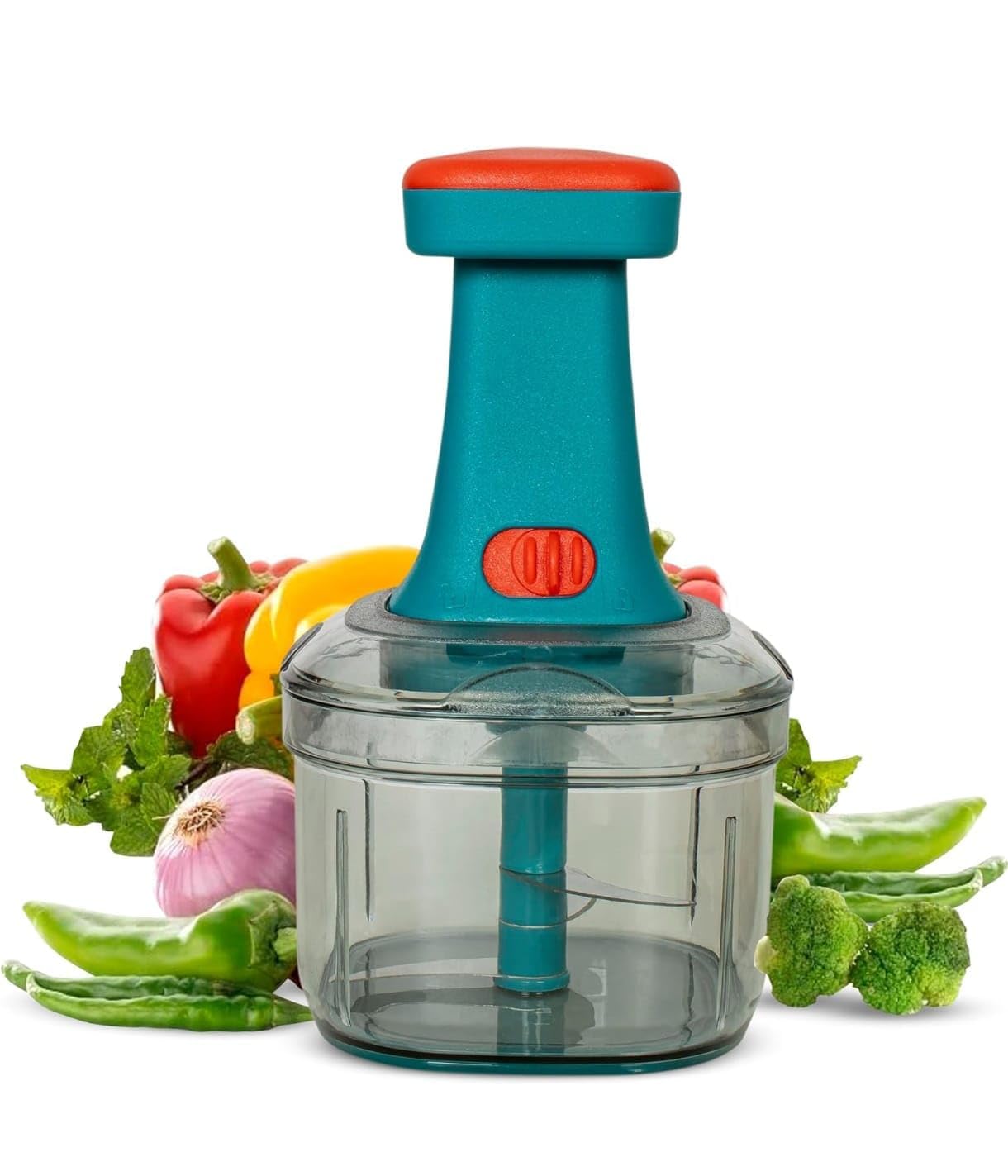 TLBS Hand Press Bingo Push Chopper with Lock & Unlock System, Mini Handy & Compact Chopper(900ML)