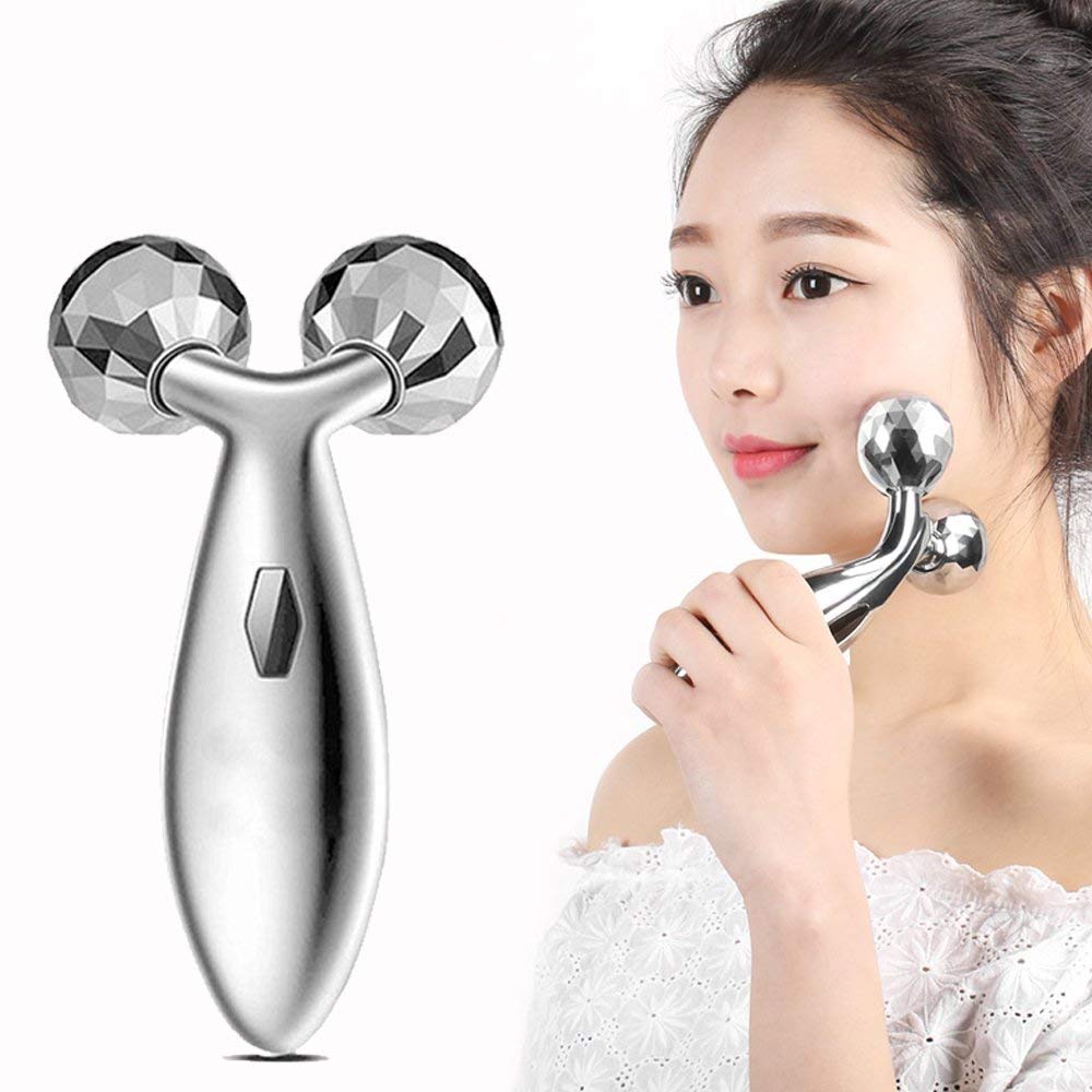 3D Manual Roller Massager 360 Rotate Roller Face Body Massager For Skin Lifting, Wrinkle Remover and Facial Massage, Relaxation and Skin Tightening Tool