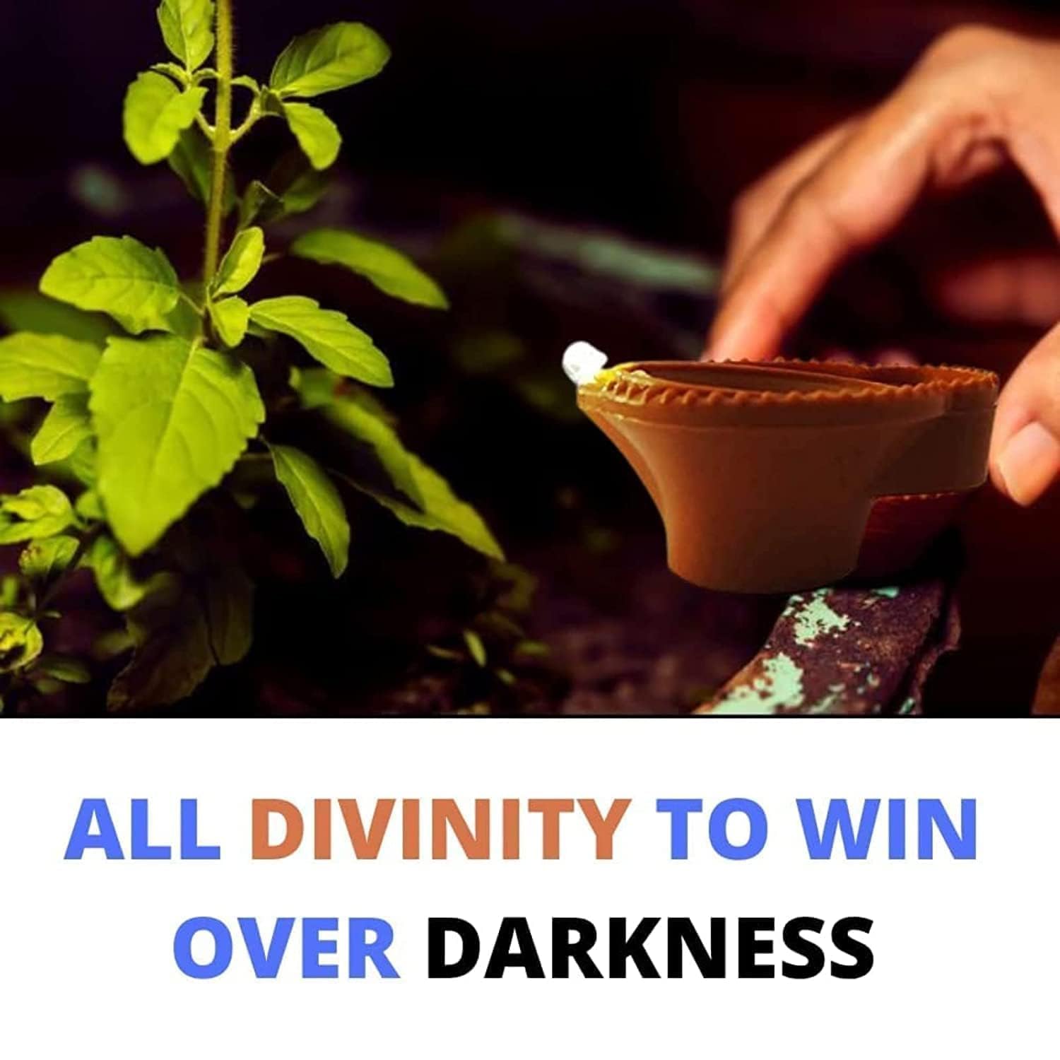 Water Sensor LED Diyas Candle with Water Sensing Technology E-Diya, Warm Orange Ambient Lights, Battery Operated