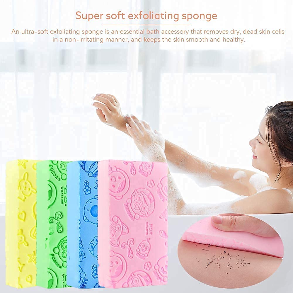 Ultra Soft Exfoliating Sponge | Asian Bath Sponge For Shower | Japanese Spa Cellulite Massager