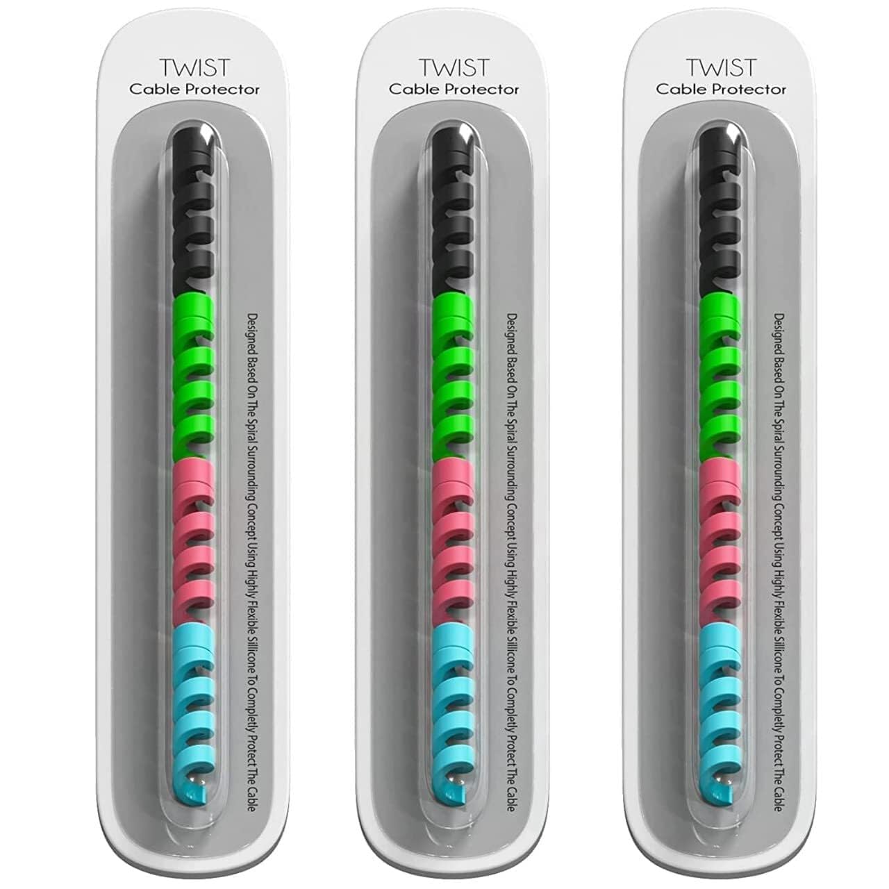 TLBS Spiral Charger Spring Cable Protector Data Cable Saver