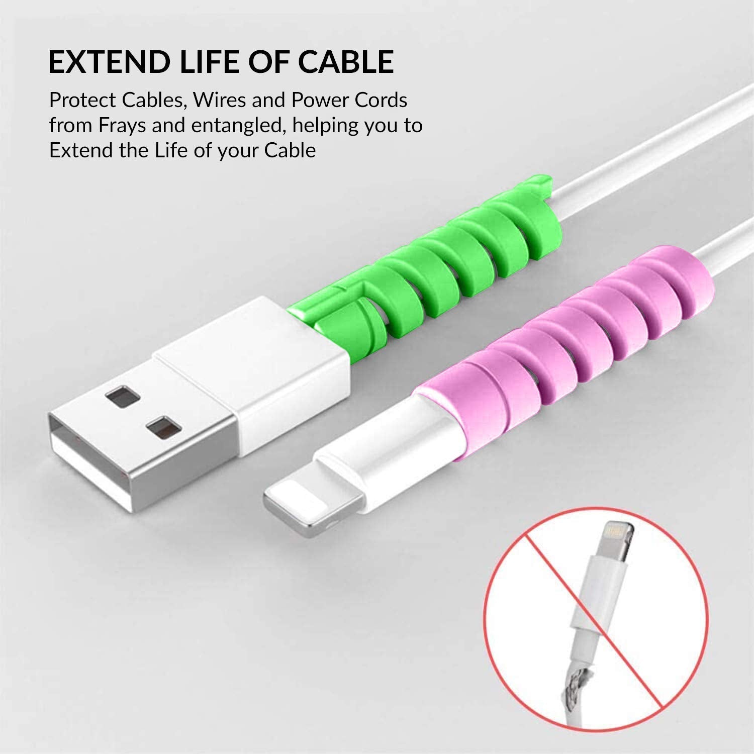 Spiral Charger Spring Cable Protector Data Cable Saver