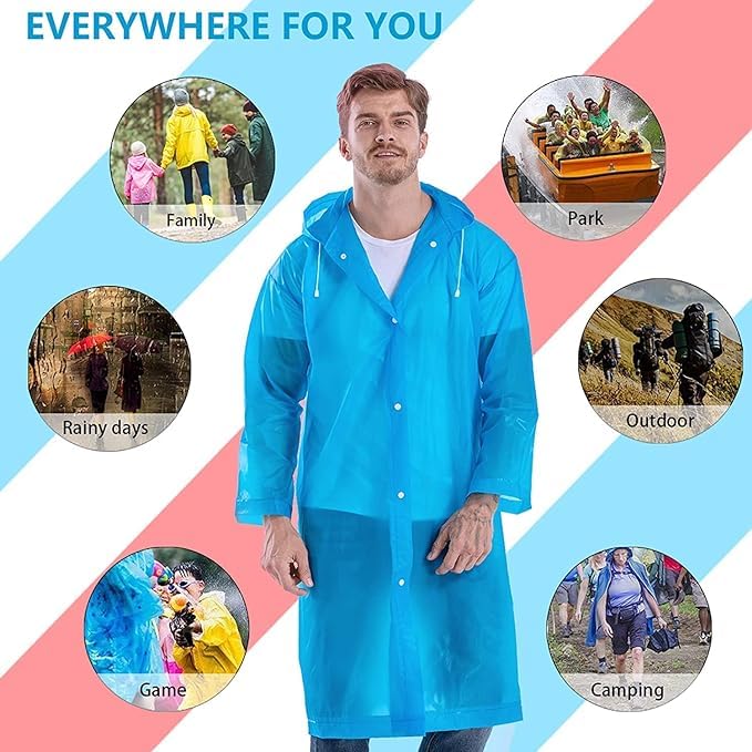 TLBS Fashion Portable Adult Rain Coat (1pc)