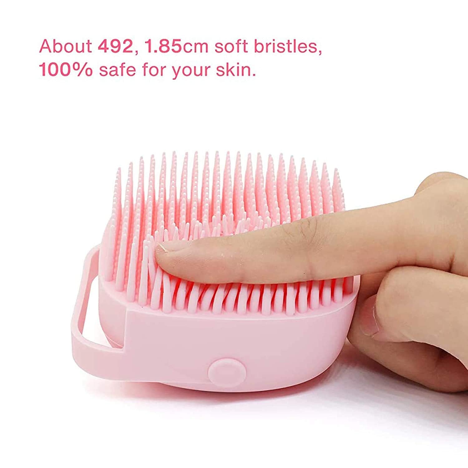 TLBS Silicone Massage Bath Body Brush Soft Silicone Bath Shower Massage Body Cleaning Bath Brush With Shampoo Dispenser