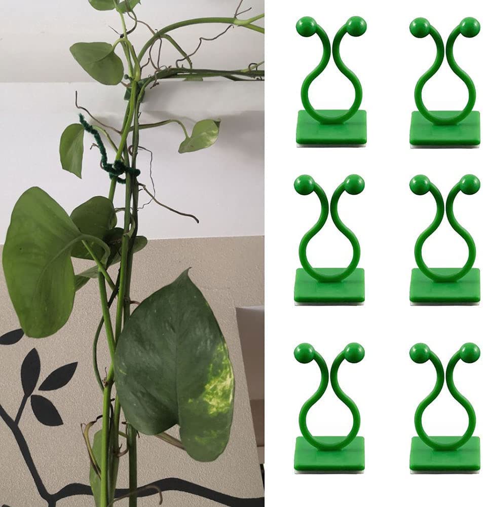 Tree Clip Plant Wall Climbing Fixing Clips, Reusable Self Adhesive Plant Support Garden Twist Clips (30 PCS)