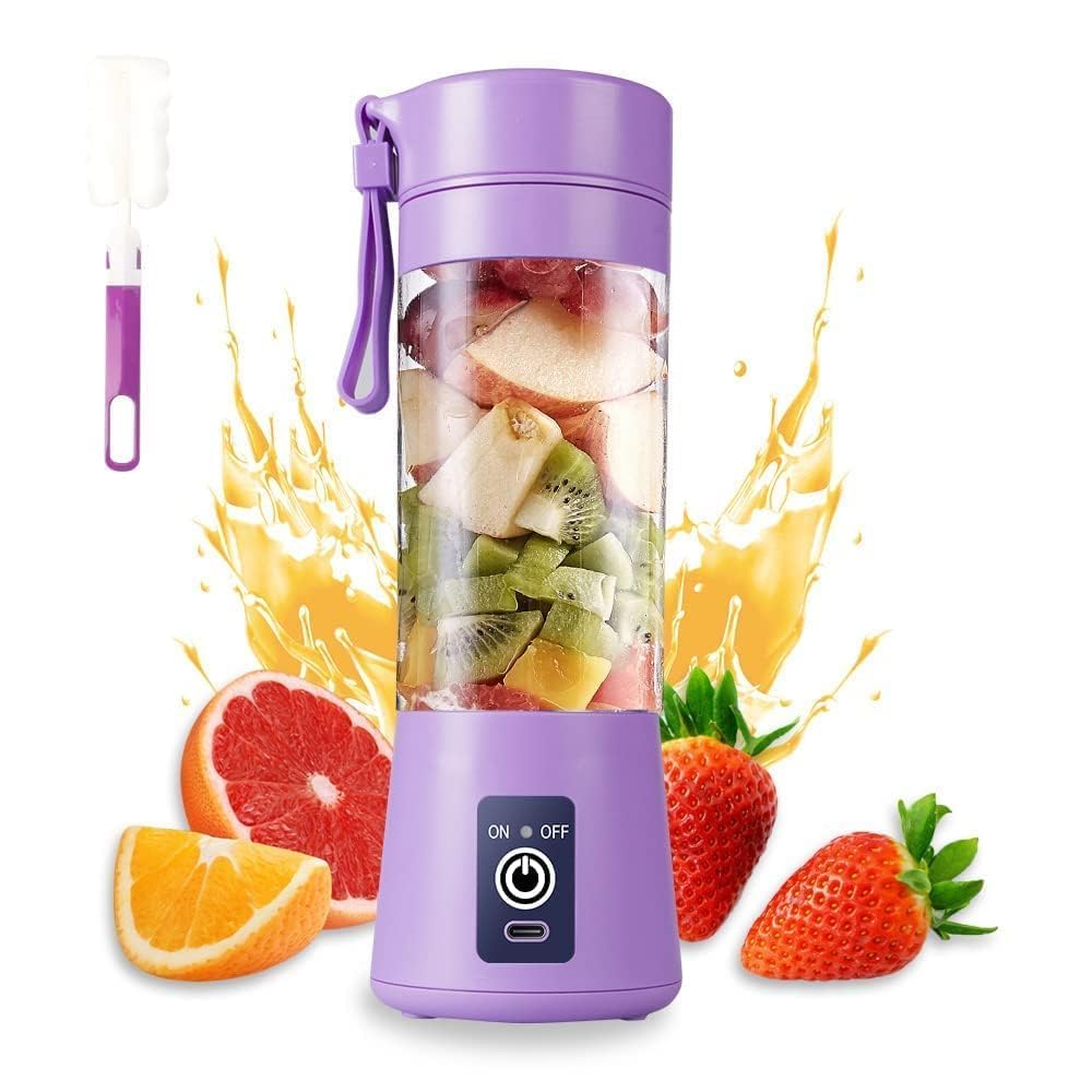 TLBS 6 Blades Juicer Rechargeable Portable Electric USB Juicer Bottle Blender for Making Juice,Travel Juicer for Fruits and Vegetables,Juice Maker Machine (Multicolour)