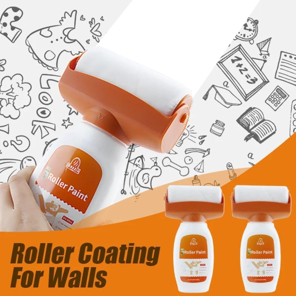 TLBS Wall Repair Roller Paint Household Supply Cleaning Tool Water Based Latex DIY Renovation with Roller Multifunctional Paint Roller for Cracks (500g)