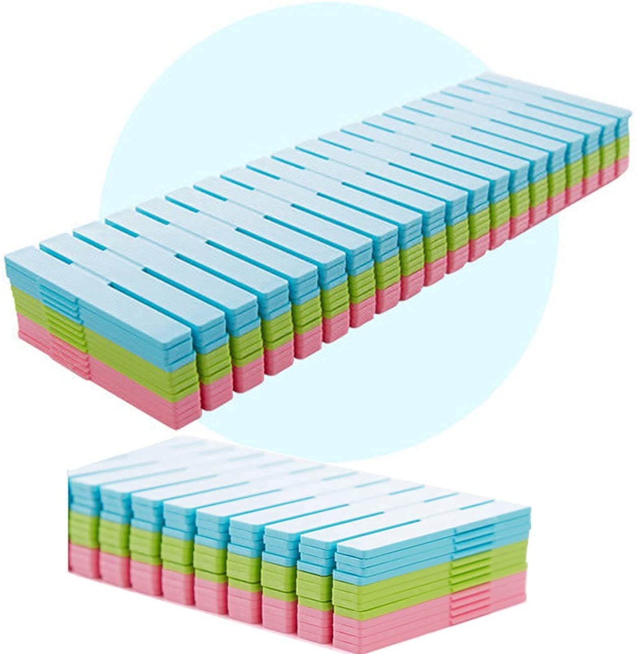 TLBS Drawer Divider Organizers, DIY Plastic Grid, Plastic Adjustable Drawer Dividers Makeup Socks, Underwear, Organizer for Clothes, Kitchen, Office