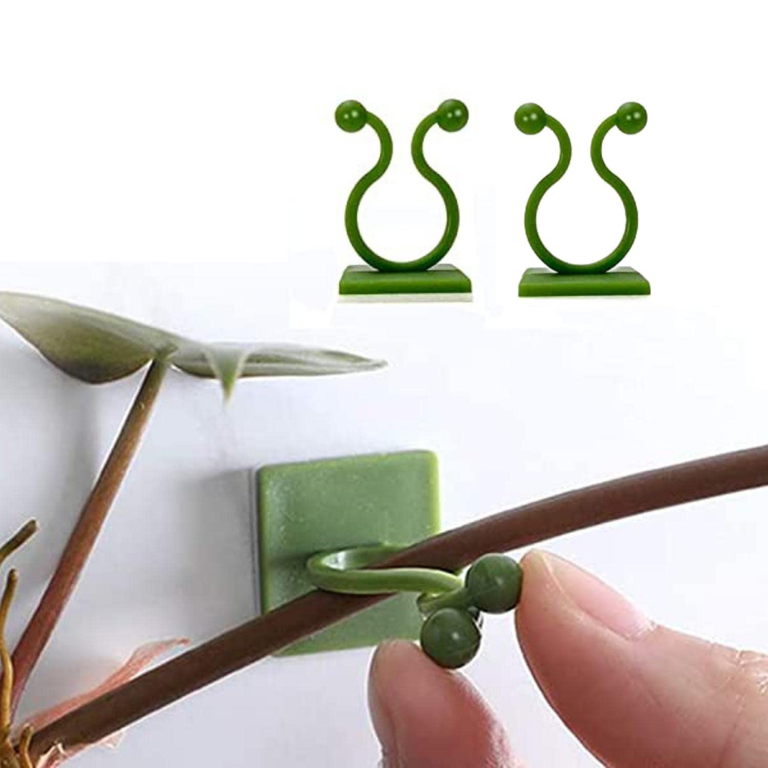 Tree Clip Plant Wall Climbing Fixing Clips, Reusable Self Adhesive Plant Support Garden Twist Clips (30 PCS)