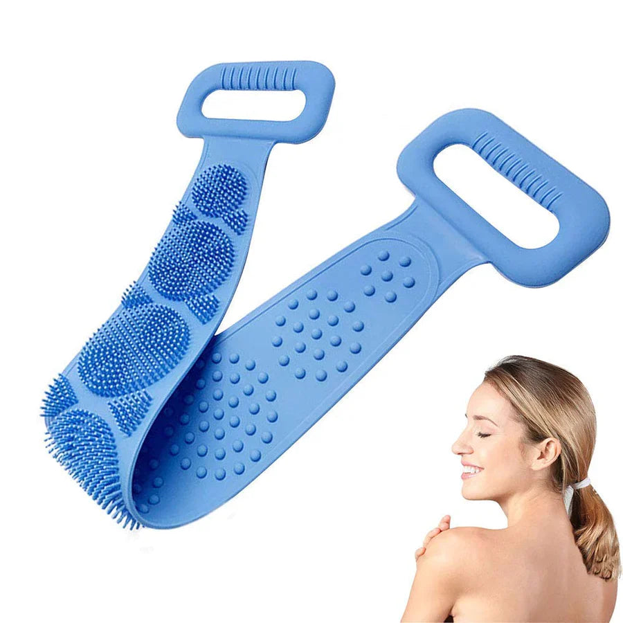 Bath Body Brush Towel Eco-Friendly Back Scrubber Shower Brush Silicone Bath Body Brush (Loos)