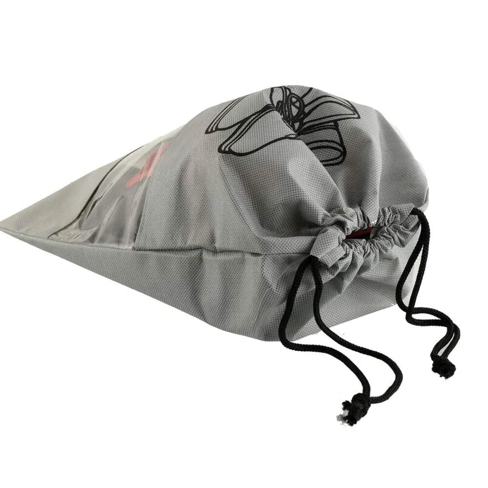 TLBS Shoe Cover/String Bag Organizer|Shoe Print & Non Woven Material|Transparent Window|Size 43 x 30 Cm (PREMIUM) (8 pcs)