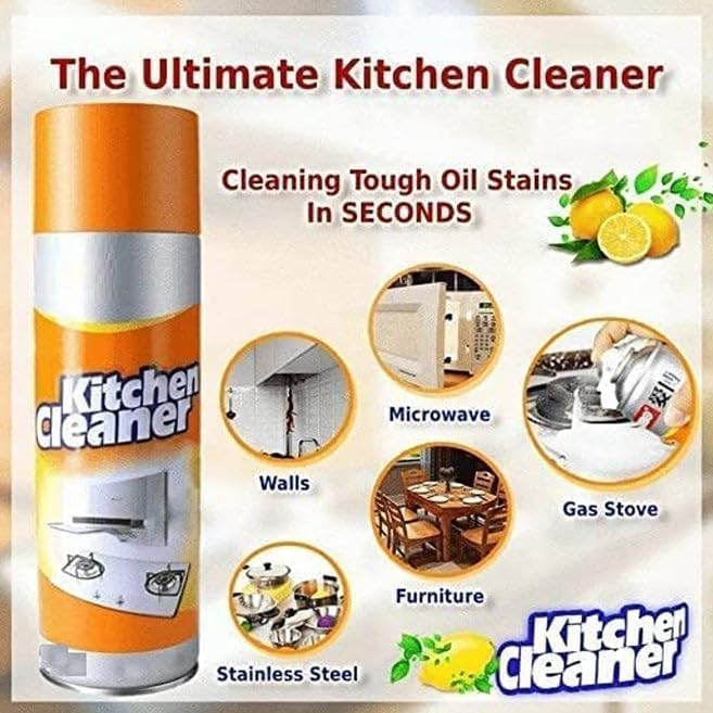 TLBS Multipurpose Bubble Foam Cleaner Kitchen Cleaner Spray Oil & Grease Stain Remover Chimney Cleaner Spray Bubble Cleaner All Purpose Foam Degreaser Spray